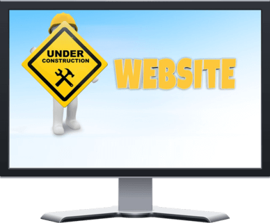 Display: Website im Bau