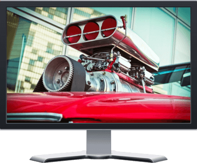 Display Aufgetunter Motor