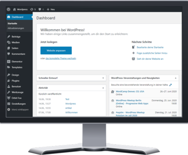 Display vom Wordpress Backend