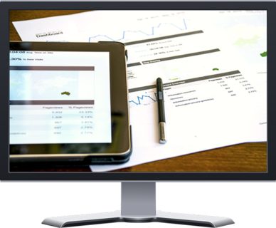 Display: Tablet & Analyse Unterlagen